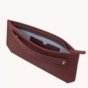 Senreve Burgundy Leather Clutch